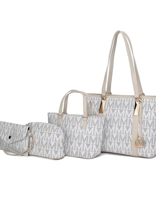 Load image into Gallery viewer, Alexy Women'S Tote Bag, Small Tote Bag, Pouch Purse &amp; Wristlet Wallet Bag 4 Pcs Handbag Set by Mia K - Light Blue
