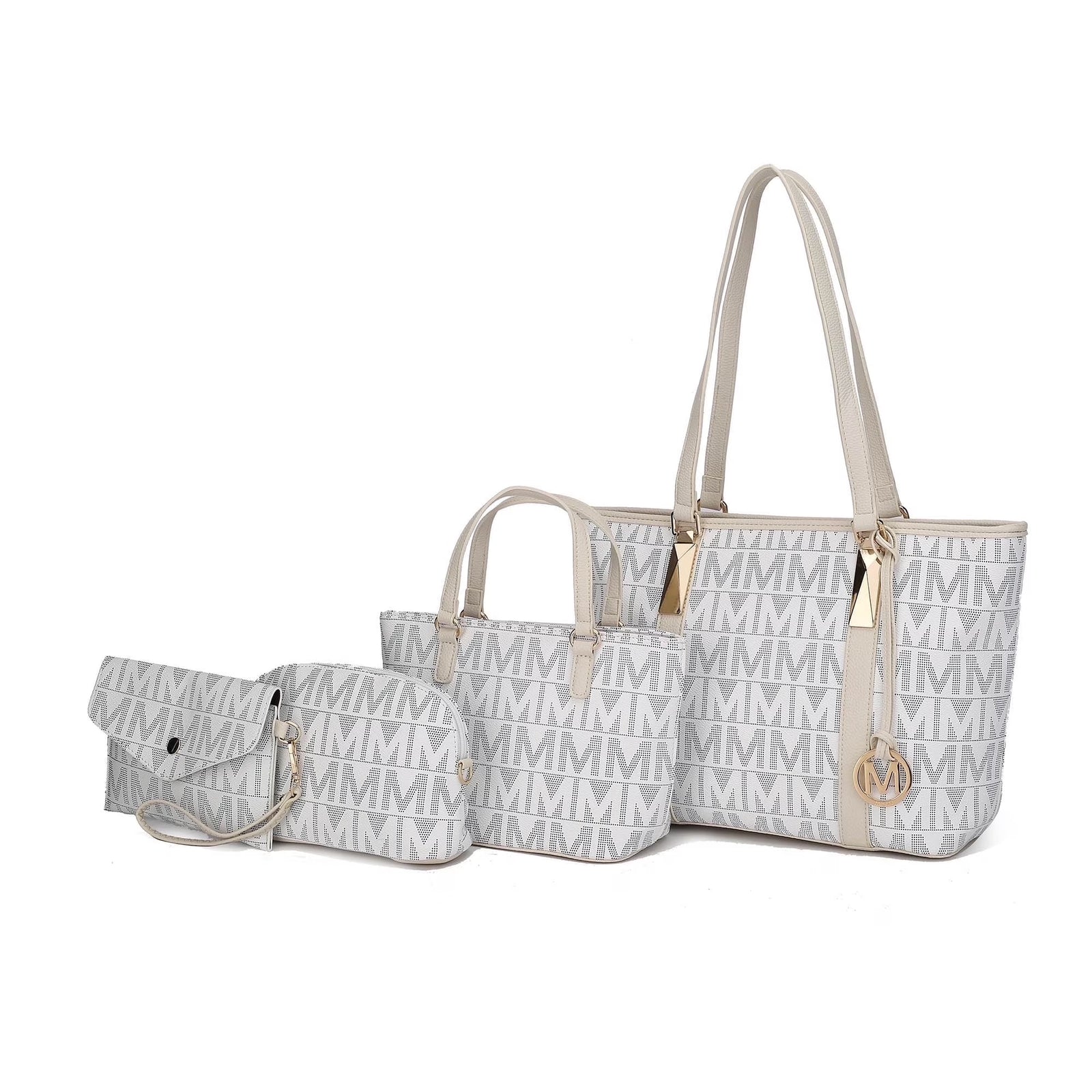 Alexy Women'S Tote Bag, Small Tote Bag, Pouch Purse & Wristlet Wallet Bag 4 Pcs Handbag Set by Mia K - Light Blue