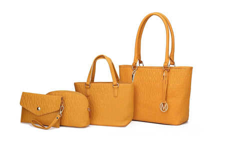 Edelyn Women'S Tote Bag, Small Tote Handbag, Pouch Purse & Wristlet Wallet, Signature Handbag 4 Pcs Set by Mia K
