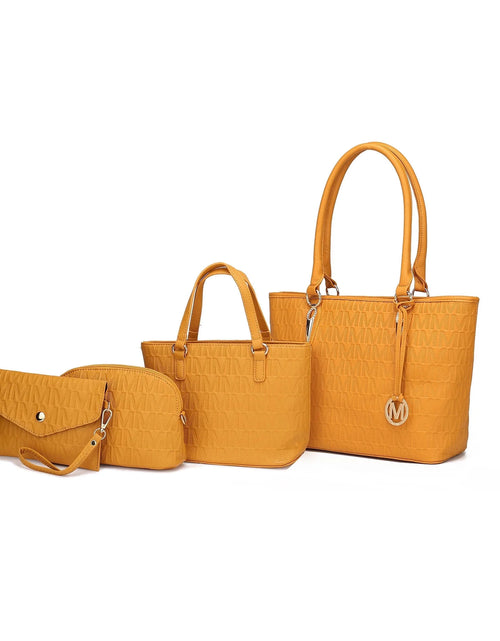 Load image into Gallery viewer, Edelyn Women'S Tote Bag, Small Tote Handbag, Pouch Purse &amp; Wristlet Wallet, Signature Handbag 4 Pcs Set by Mia K
