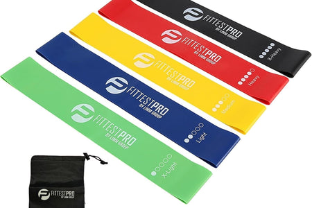 Fittest Pro by  Resistance Bands for Legs and Butt, Fabric Exercise Loop Bands Yoga, Pilates, Rehab, Fitness and Home Workout, Strength Bands for Booty