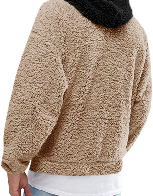 Load image into Gallery viewer, Mens Fuzzy Sherpa Pullover Hoodie Sweatshirts Long Sleeve Sport Front Pocket Fall Outwear Winter Hooded
