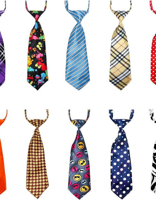 Load image into Gallery viewer, Dog Ties for Large Dogs, Pet Neck Tie, with Adjustable Collar, Bulk Bow Ties Bowties Necktie Grooming Accessories for Girl Boy Dog Valentines Holiday Birthday Wedding Cosplay Costumes
