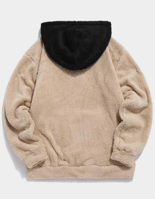 Load image into Gallery viewer, Mens Fuzzy Sherpa Pullover Hoodie Sweatshirts Long Sleeve Sport Front Pocket Fall Outwear Winter Hooded
