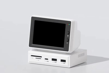 3.5Inch IPS Mini Screen AIDA64 Mini PC CPU RAM HDD Data Monitor Display Sub Screen with USB C Hub for Laptop PC Macbook