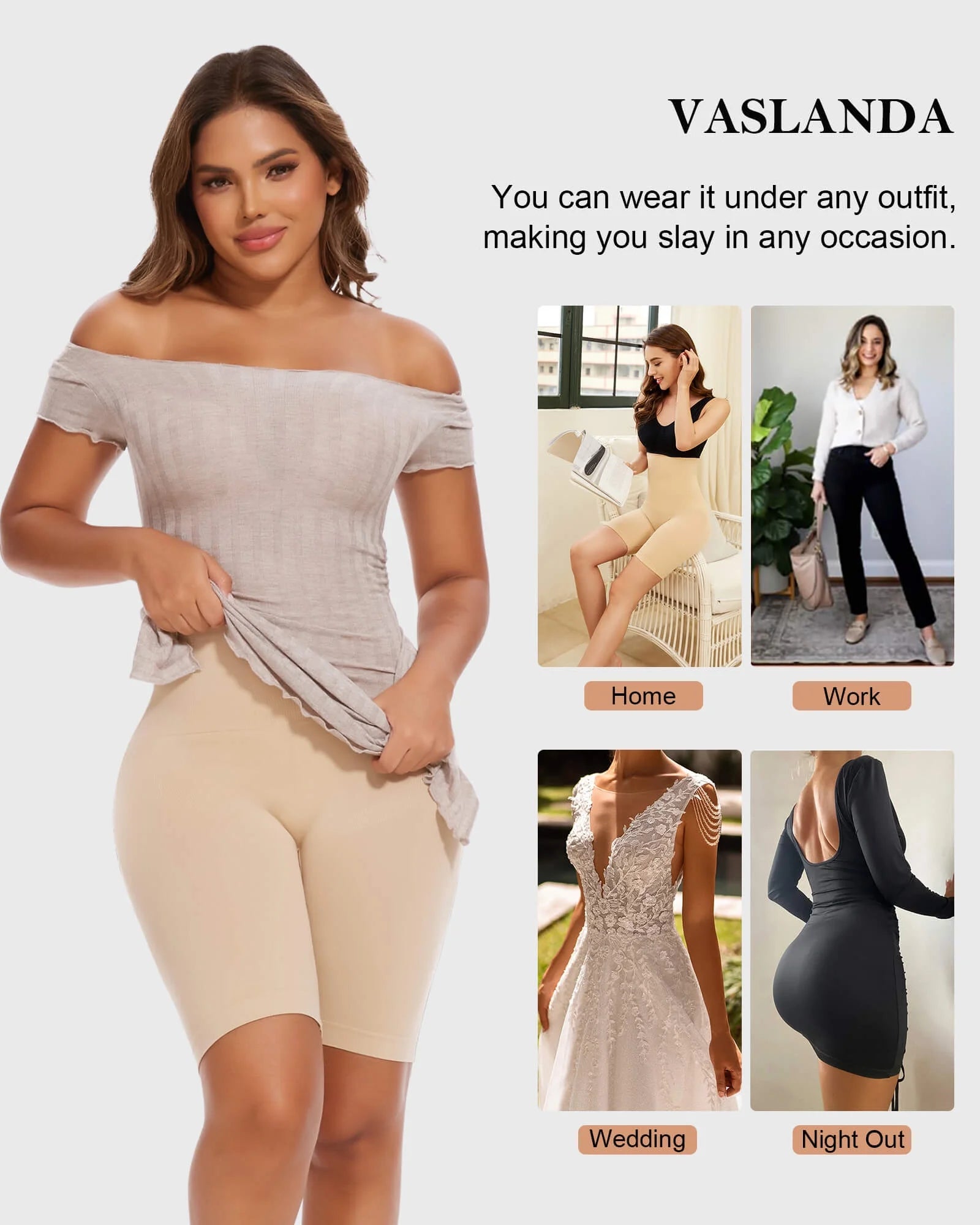 2 Packs De Shorts Moldeadores De Control De Abdomen Faja Moldeadora Para Mujer De Cintura Alta Adelgazante De Muslos