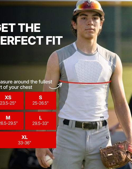 Load image into Gallery viewer, HEX Chest Protector, Heart Guard Sternum Protection Padded Shirt for Baseball, Football, Lacrosse and Goalies Youth and Adult Sizes
