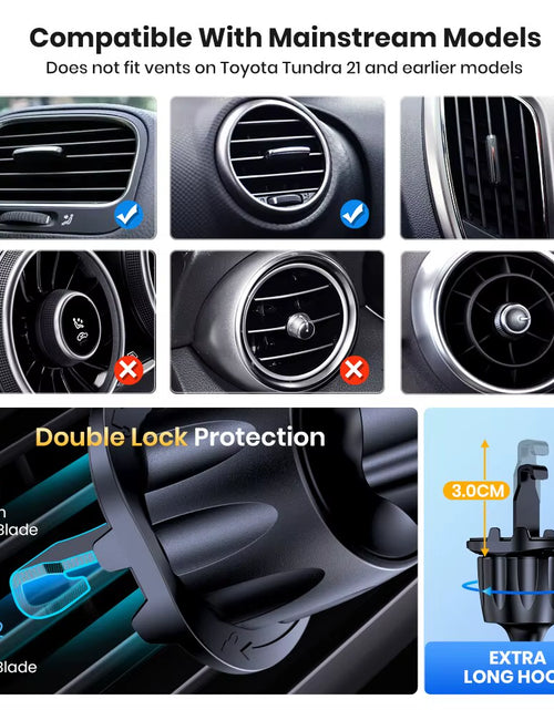 Load image into Gallery viewer, TOPK Car Phone Holder Mount 2023 Upgrade Auto Locking  Phone Holder with Hook Clip for Car Air Vent for Iphone Samsung
