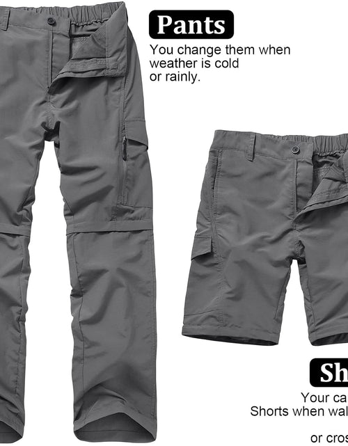 Load image into Gallery viewer, Mens Hiking Pants Quick Dry Lightweight Fishing Pants Convertible Zip off Cargo Work Pants Trousers

